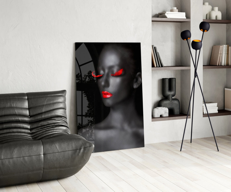 Woman Portrait 7 Glass Wall Art