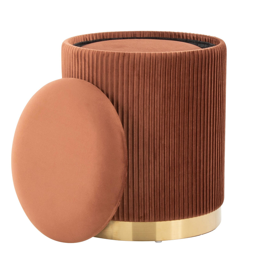 Marla Nesting Pleated Ottoman Set