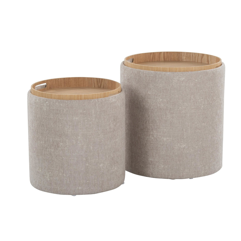 Tray Nesting Ottoman Set