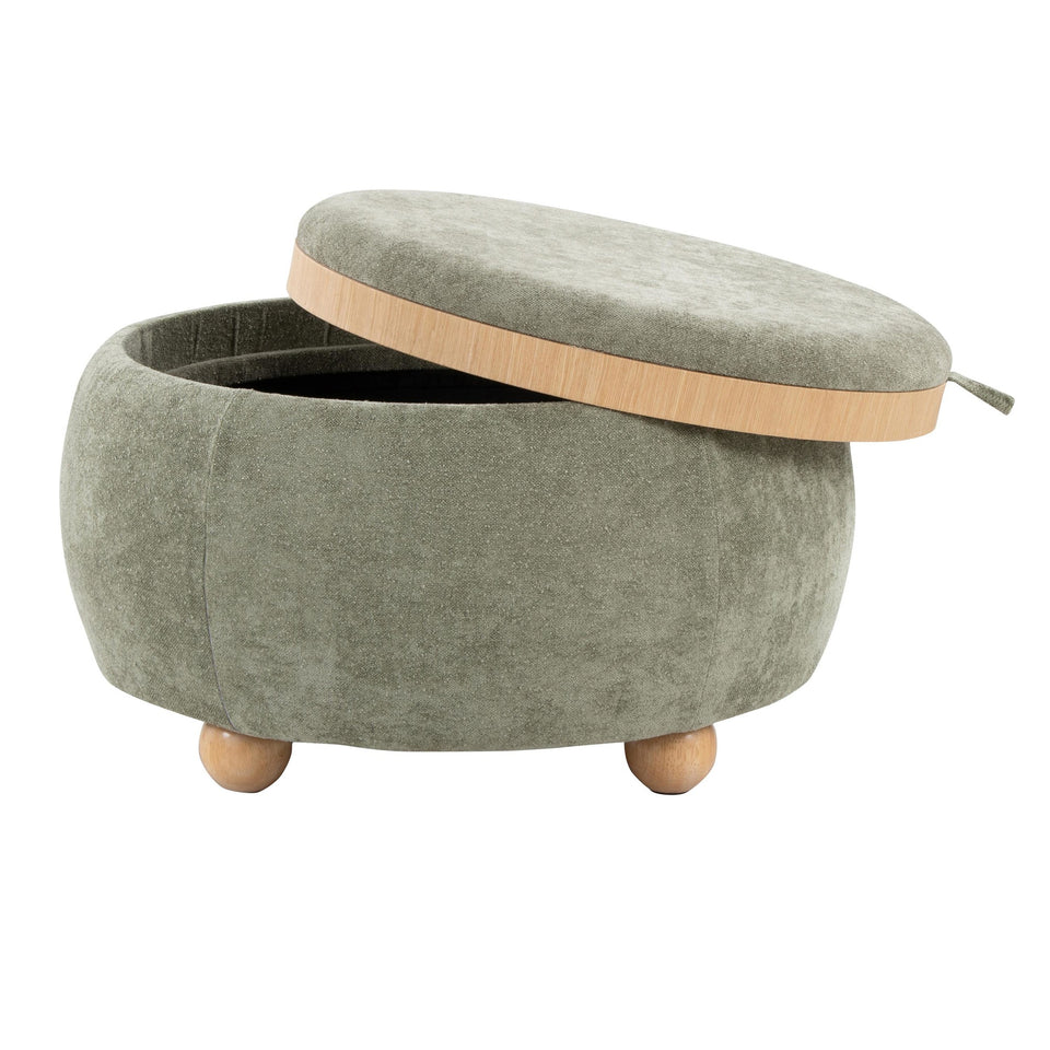 Tray Pouf Storage Ottoman