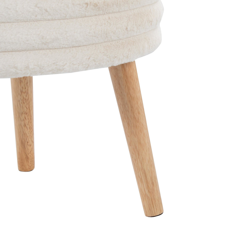 Tray Plush Storage Ottoman Set