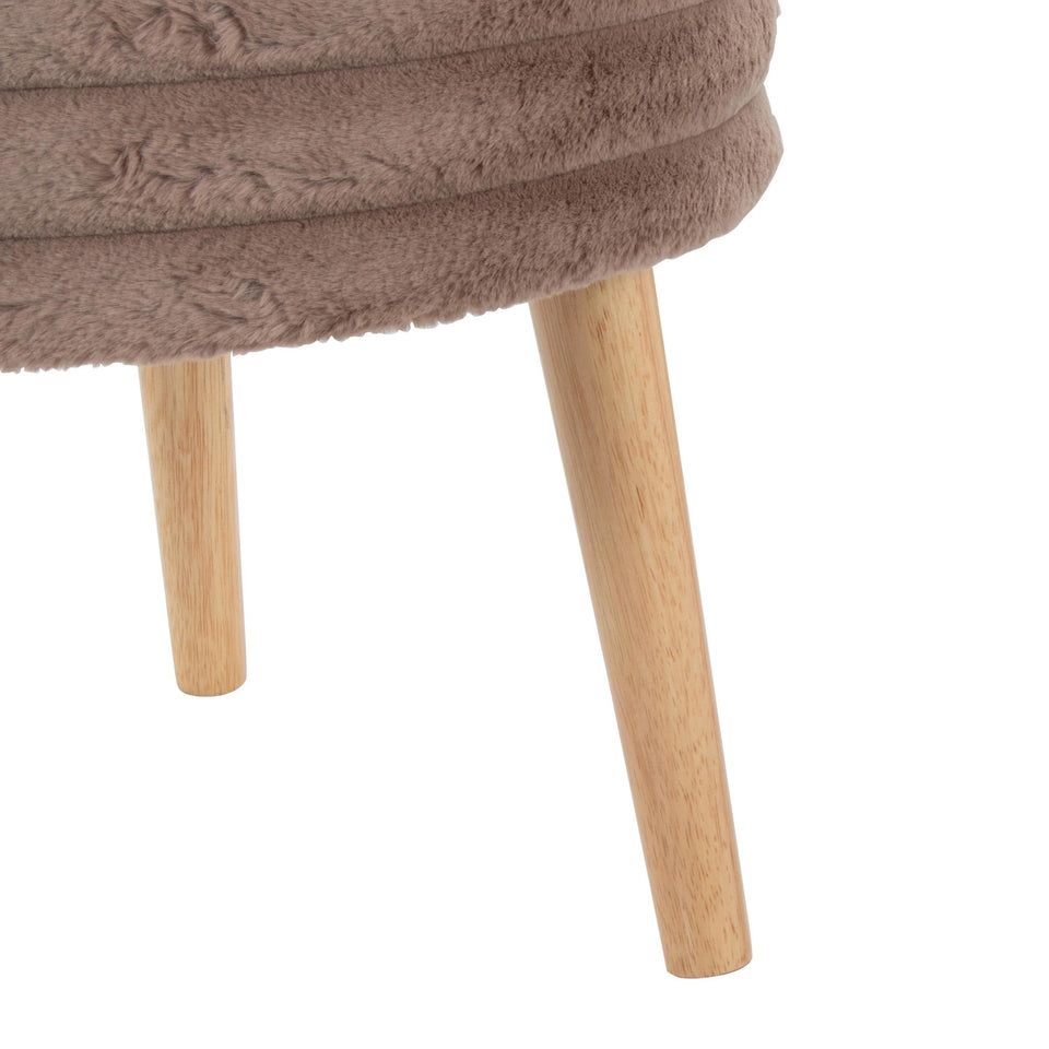 Tray Plush Storage Ottoman Set