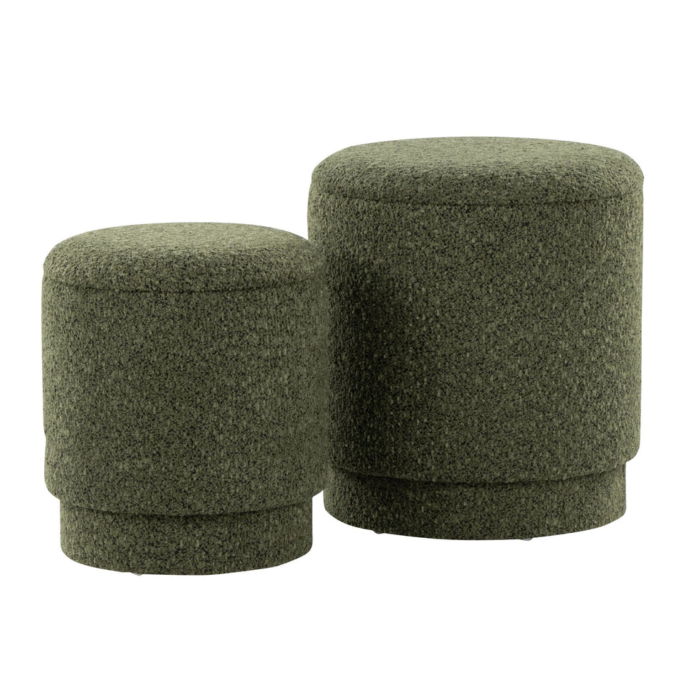 Marla Upholstered Ottoman Set