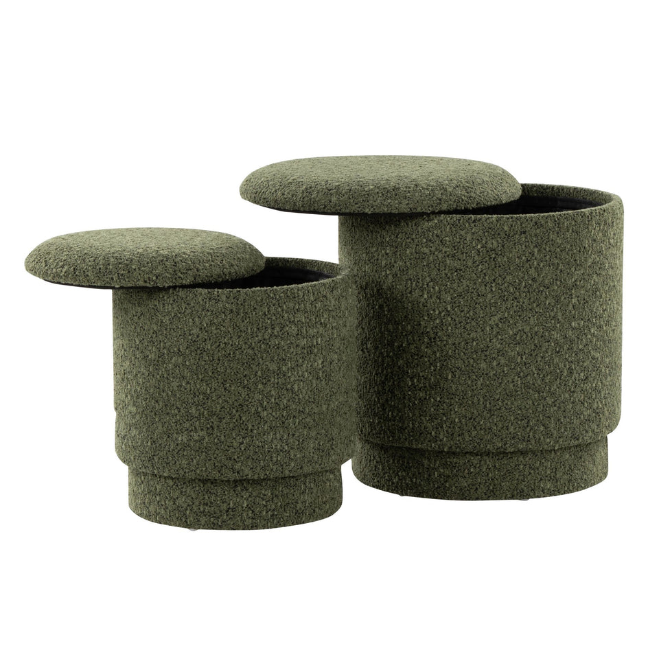 Marla Upholstered Ottoman Set