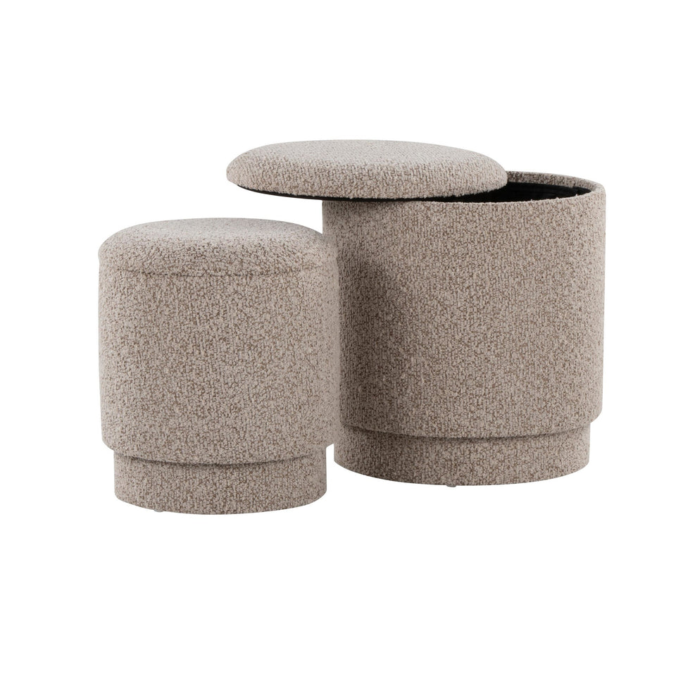 Marla Upholstered Ottoman 2-piece Set