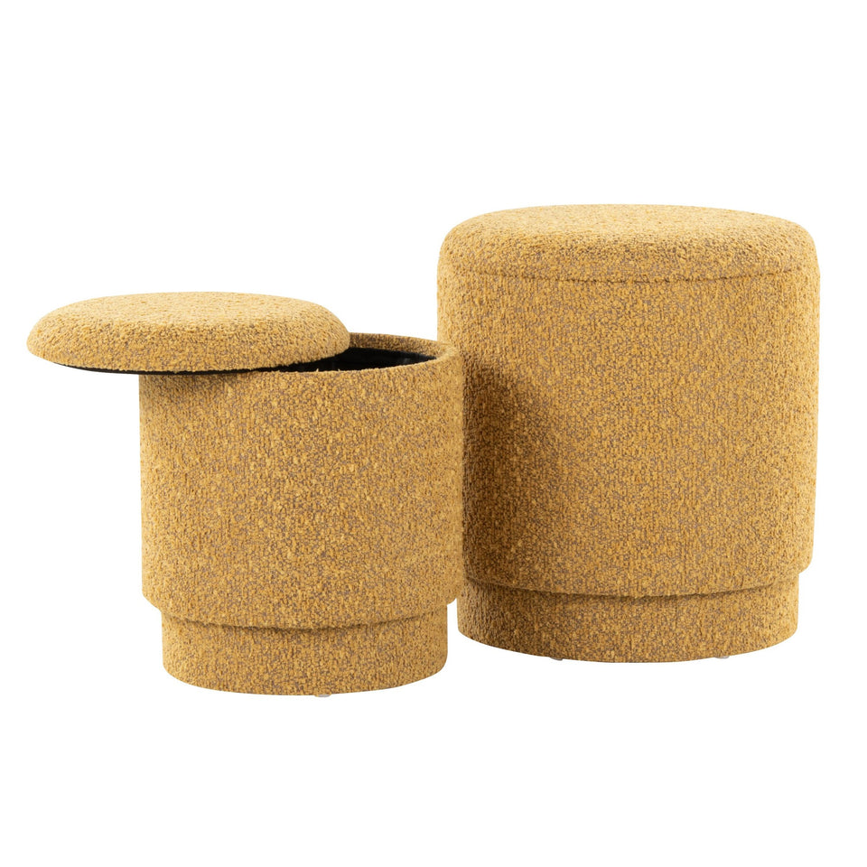 Marla Upholstered Ottoman Set