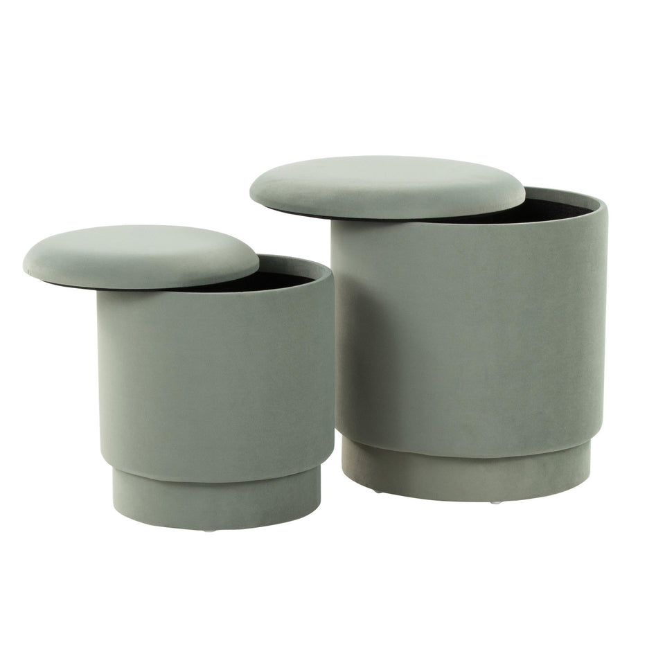 Marla Upholstered Ottoman Set