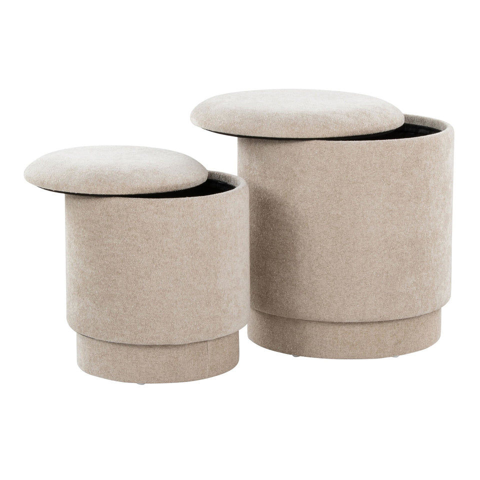 Marla Upholstered Ottoman 2-piece Set