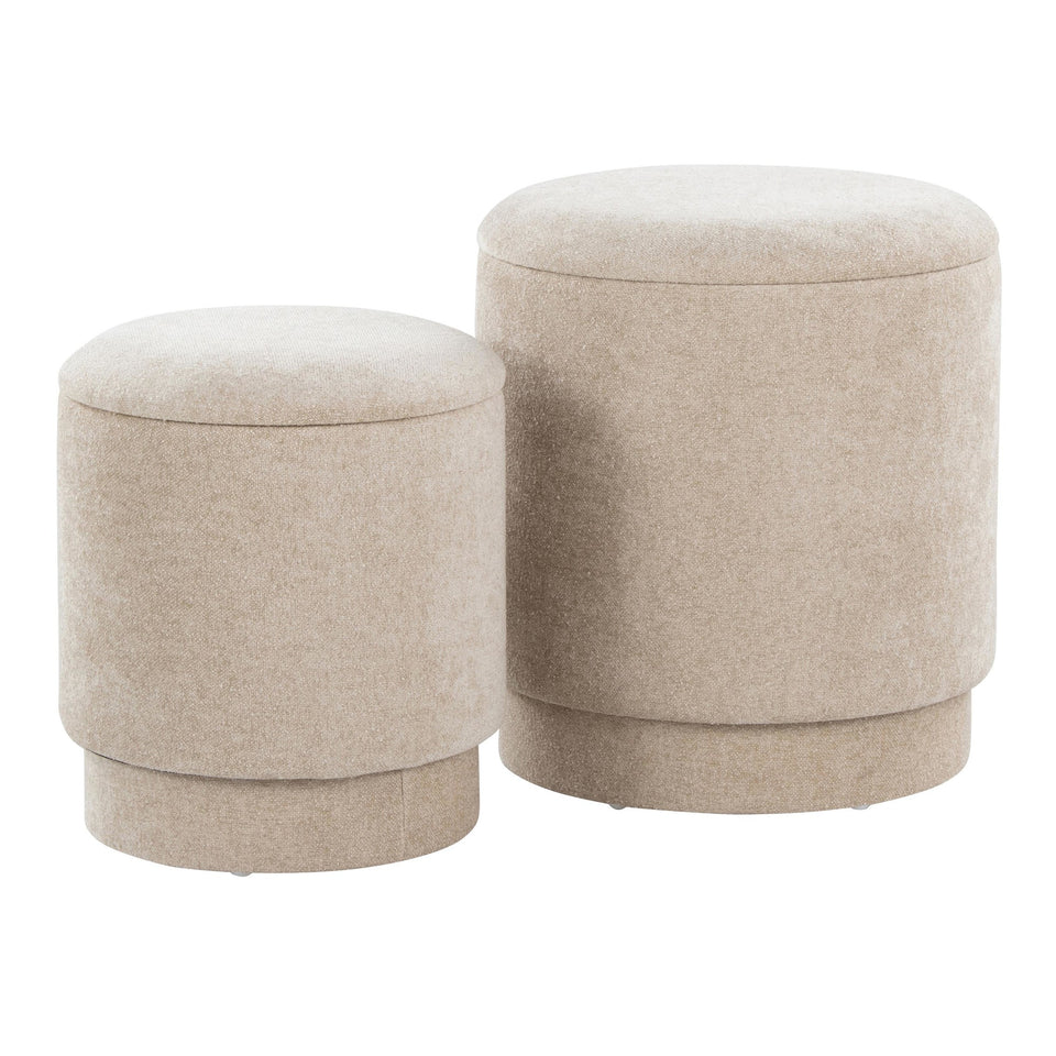 Marla Upholstered Ottoman 2-piece Set