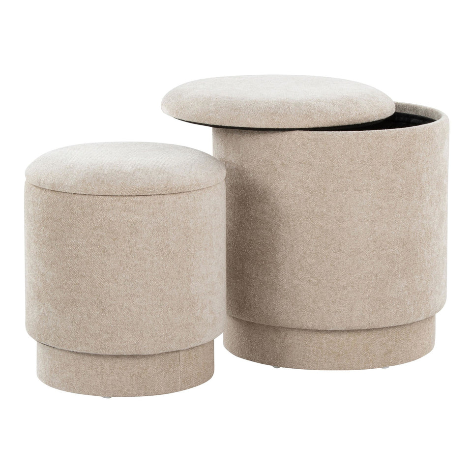 Marla Upholstered Ottoman 2-piece Set
