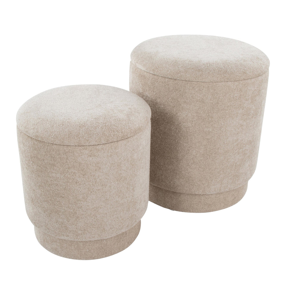 Marla Upholstered Ottoman 2-piece Set