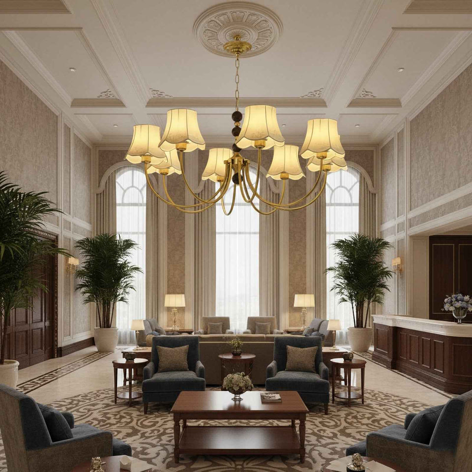 Orchid Fabric Chandelier