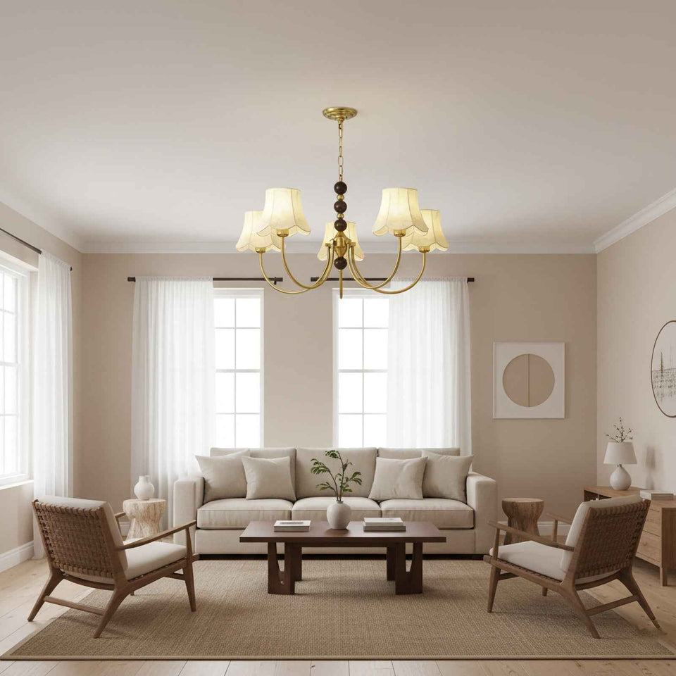 Orchid Fabric Chandelier
