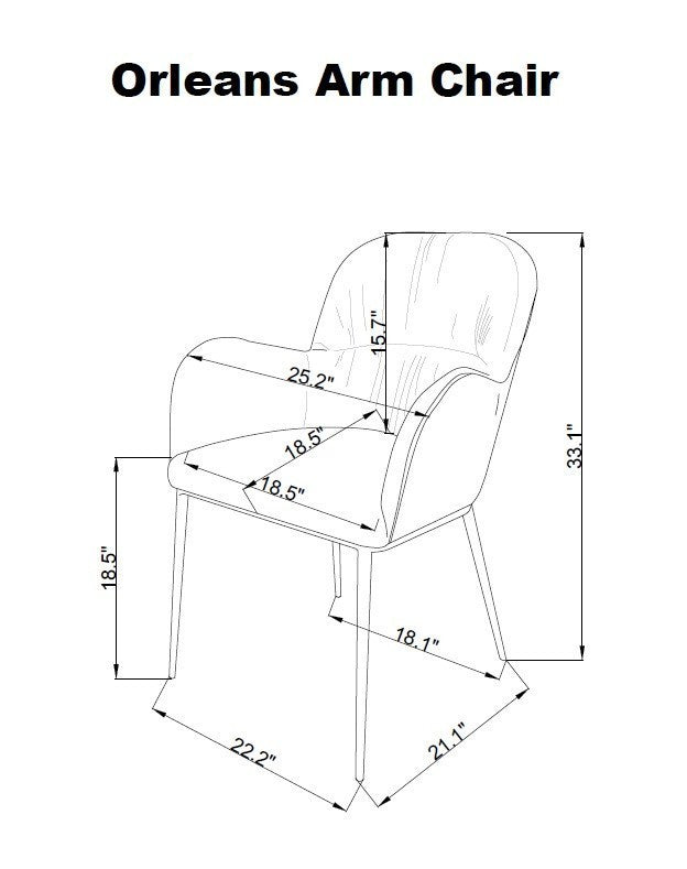 MC Orleans Armchair Light Grey