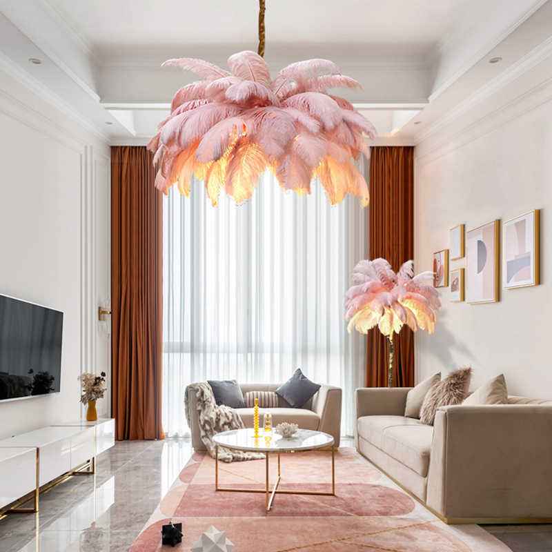 Ostrich Feather Chandeliers