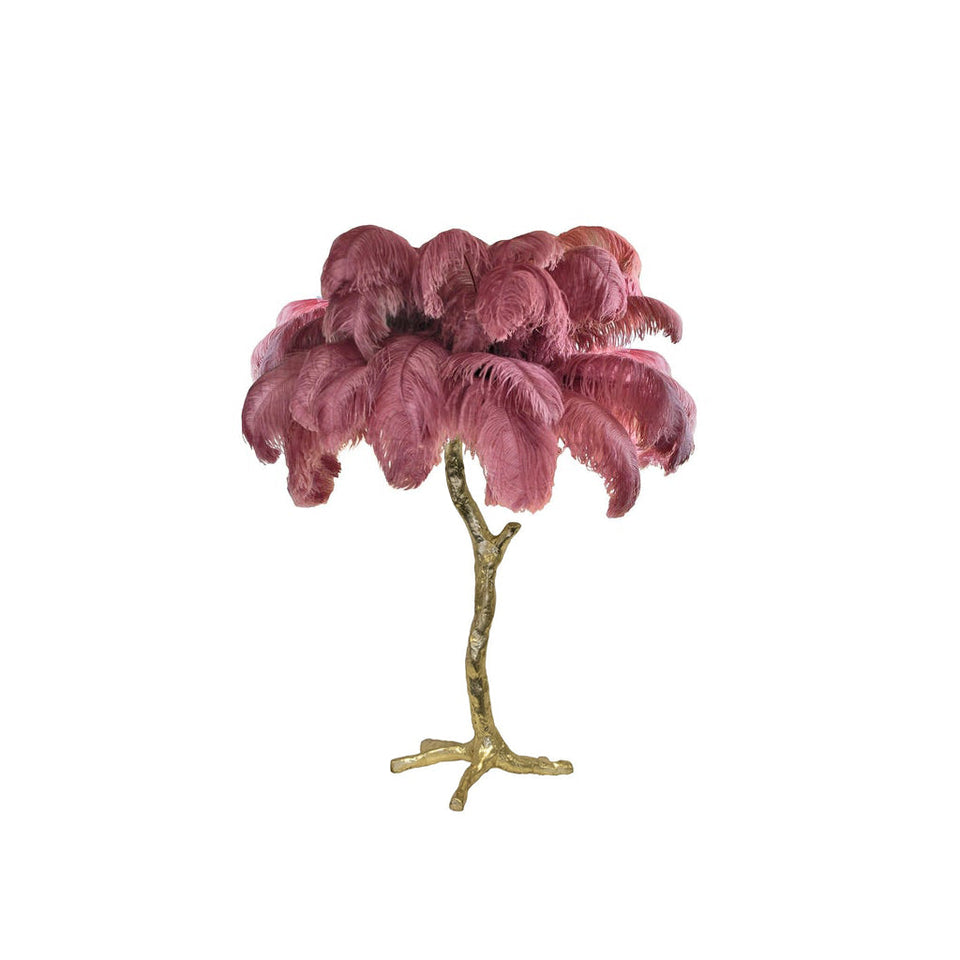 Ostrich Feather Table Lamp