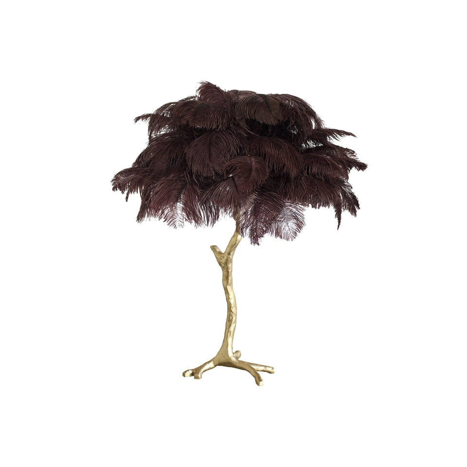 Ostrich Feather Table Lamp