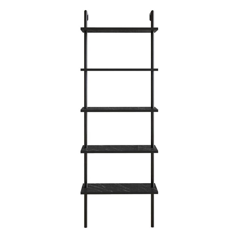 Paula 68 inches Tall Metal Manufactured Wood Accent Ladder Bookcase