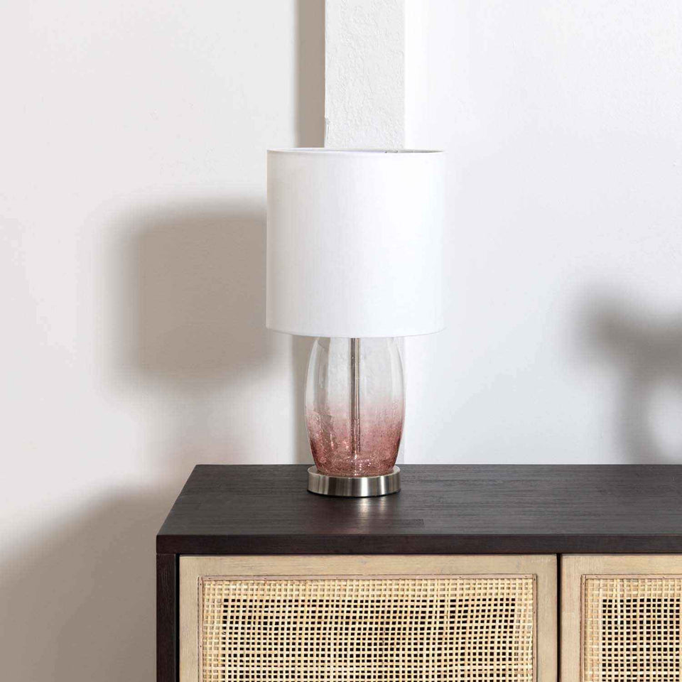 Pertek White Glass Table Lamp - Clearance