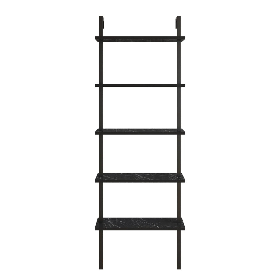 Piante 68 inches Tall Metal Manufactured Wood Accent Ladder Bookcase