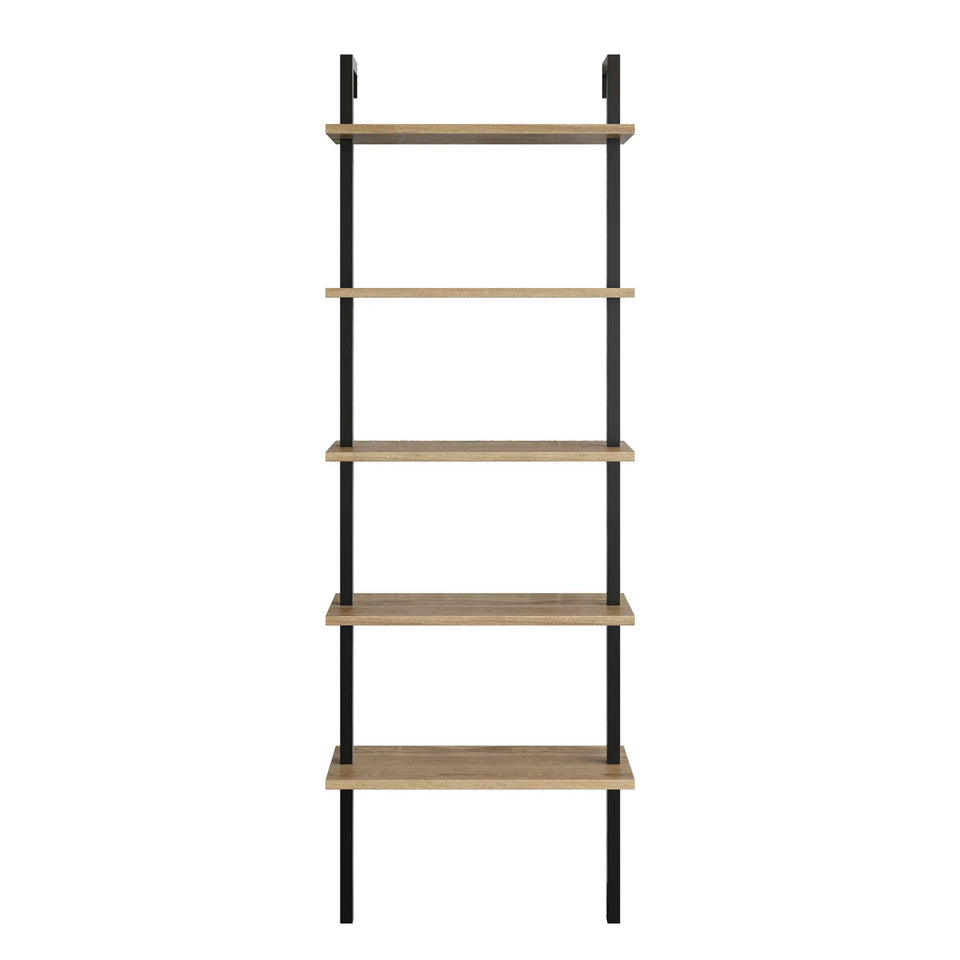 Piante 68 inches Tall Metal Manufactured Wood Accent Ladder Bookcase