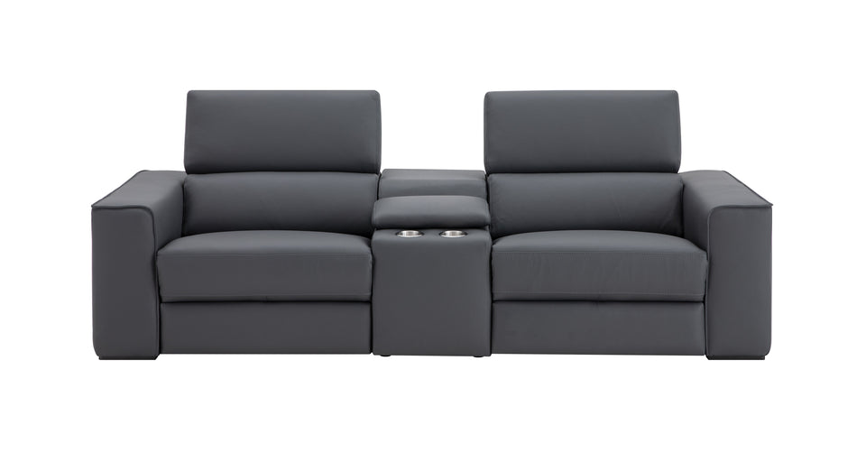 Picasso Love Seat In Blue Grey with Console