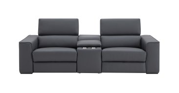 Picasso Love Seat In Blue Grey with Console