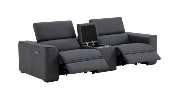 Picasso Love Seat In Blue Grey with Console