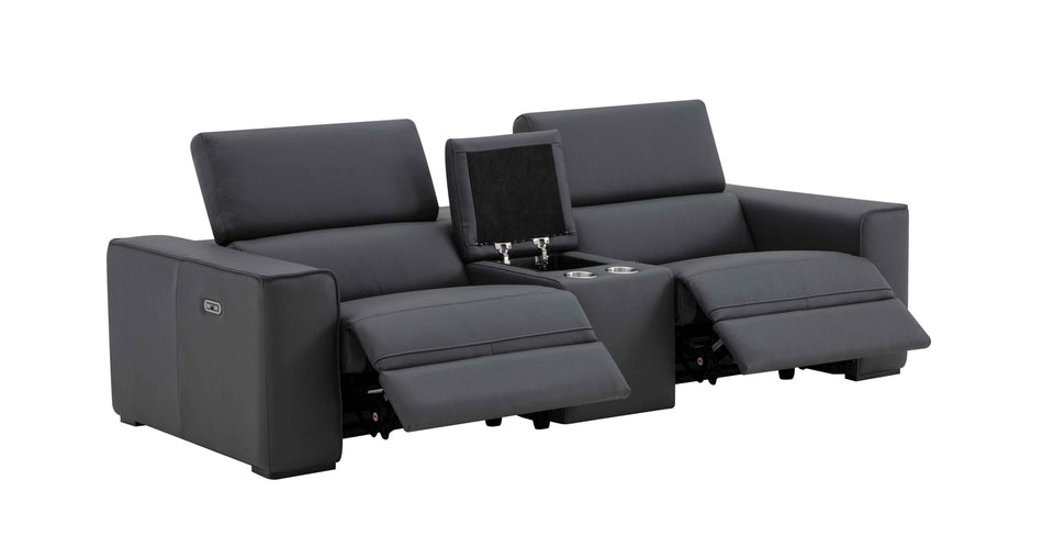 Picasso Love Seat In Blue Grey with Console