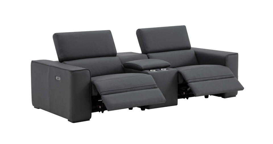 Picasso Love Seat In Blue Grey with Console