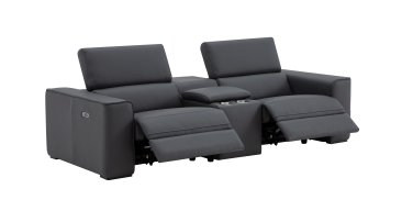 Picasso Love Seat In Blue Grey with Console