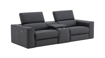 Picasso Love Seat In Blue Grey with Console