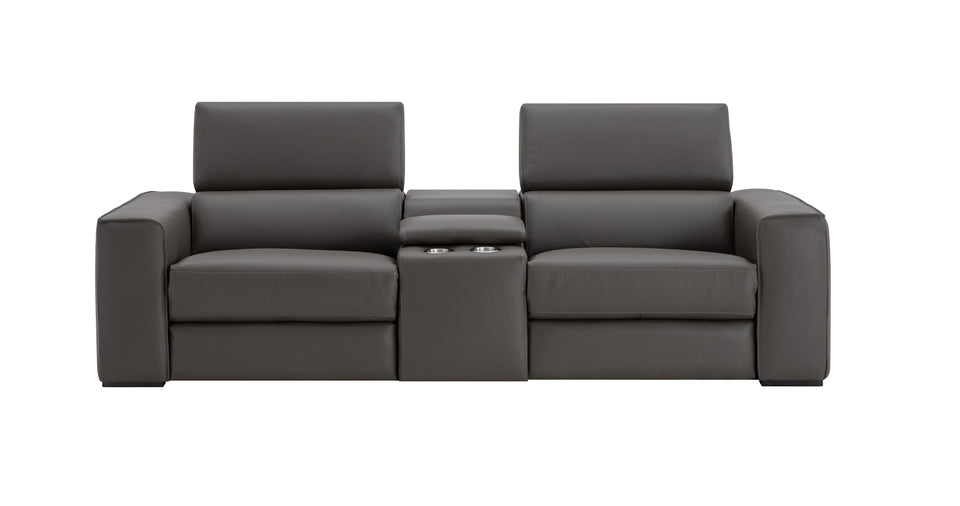 Picasso Love Seat In Dark Grey with console