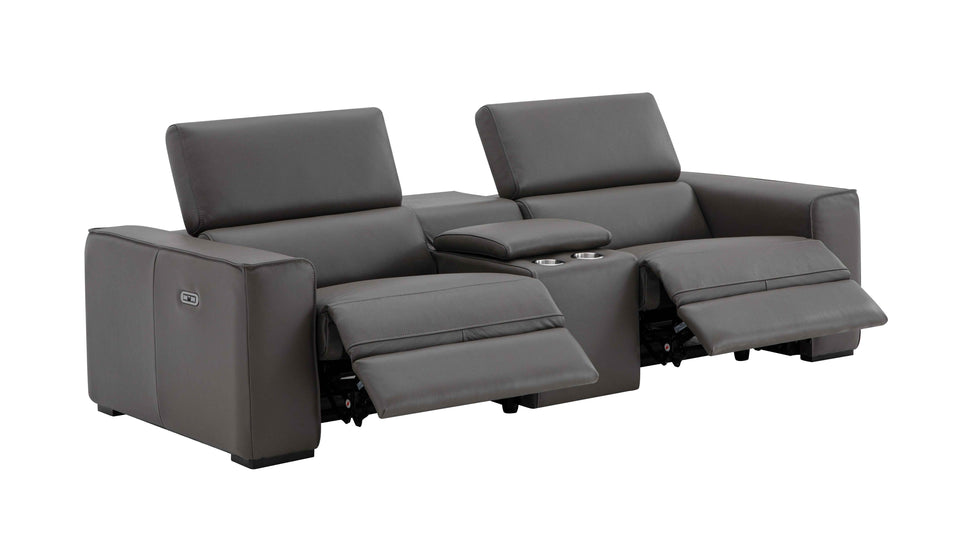 Picasso Love Seat In Dark Grey with console