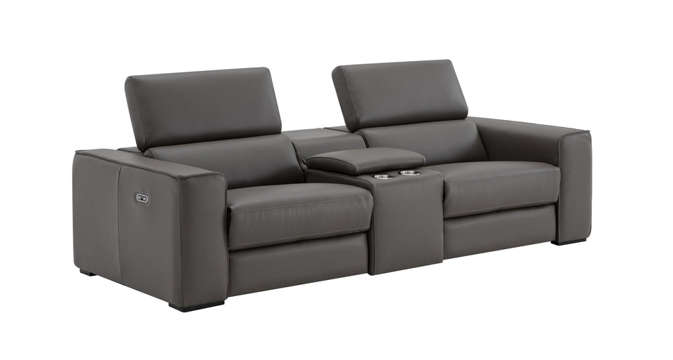 Picasso Love Seat In Dark Grey with console