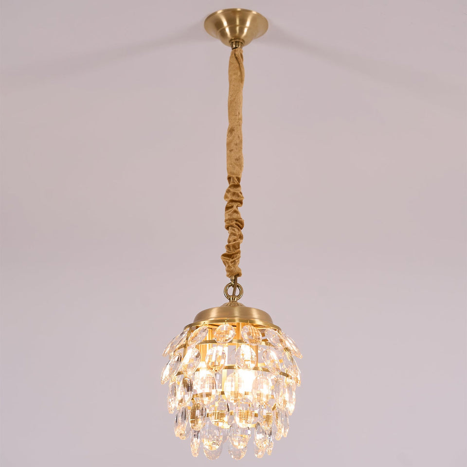Pine Cone Crystal Pendant Light