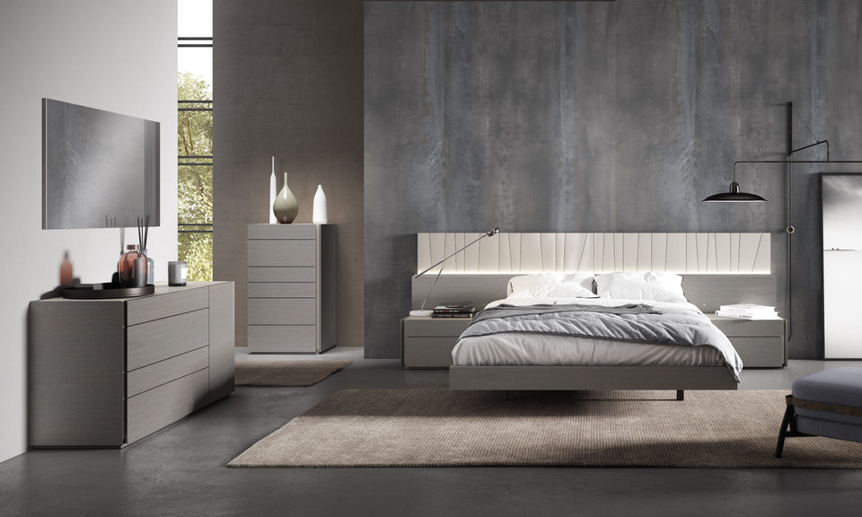 Porto Premium Bedroom Set in Grey
