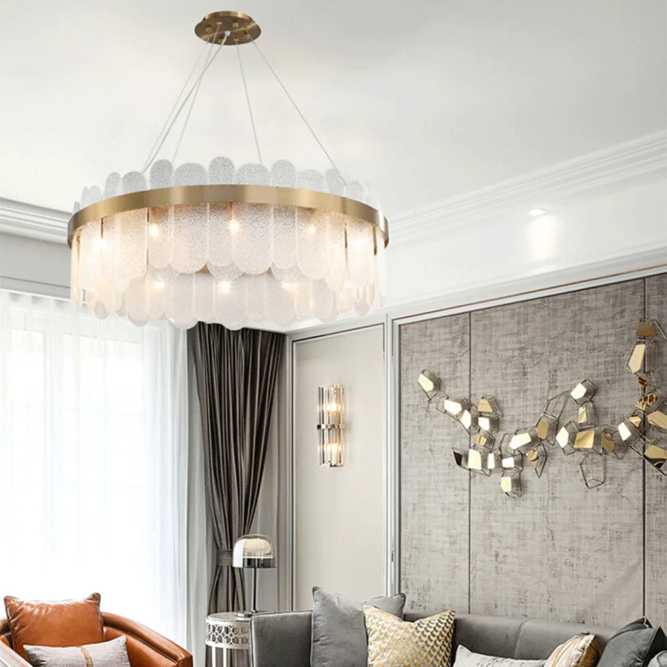 Preben Postmodern Glass Chandelier
