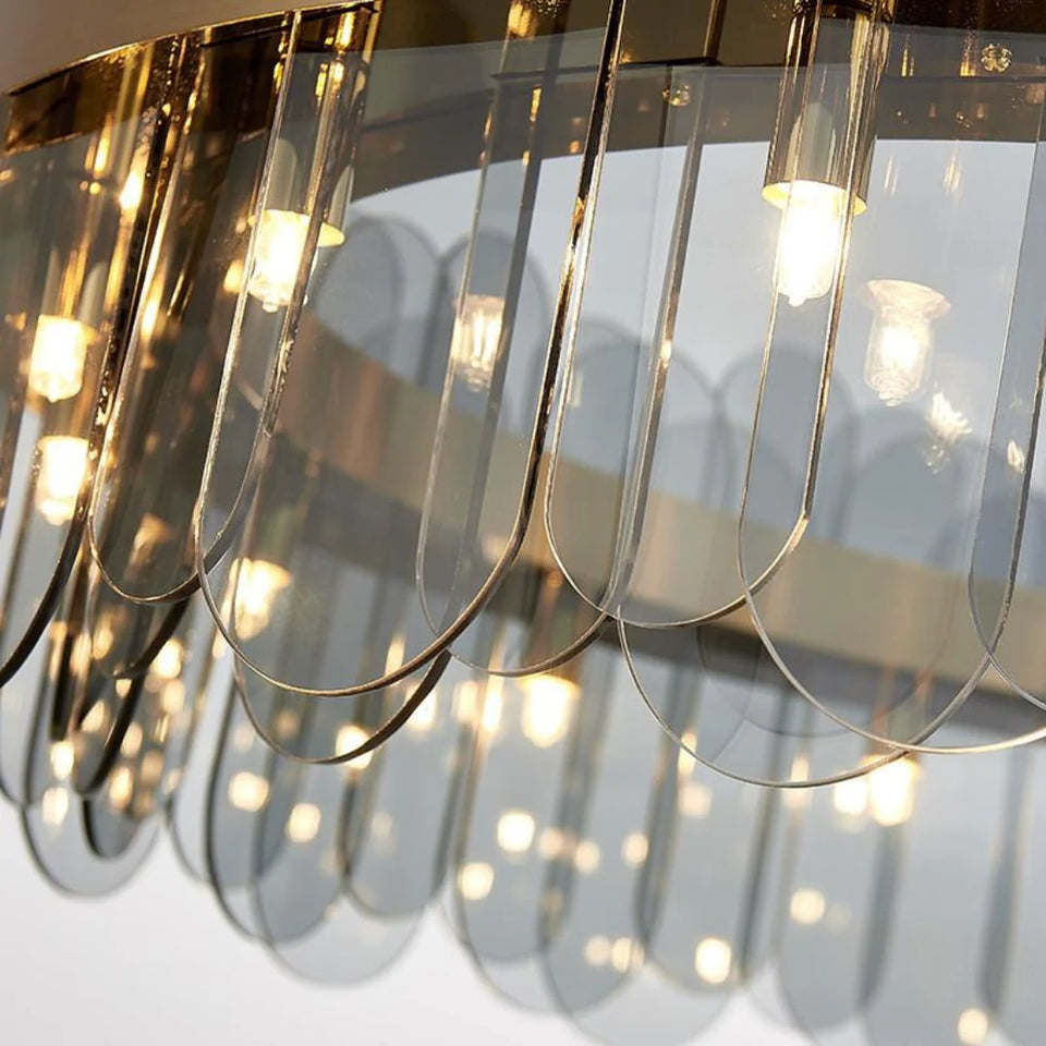 Preben Postmodern Glass Chandelier