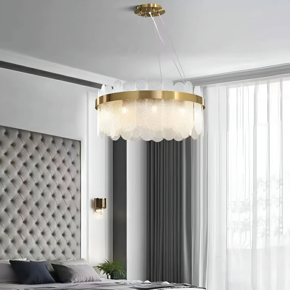 Preben Postmodern Glass Chandelier