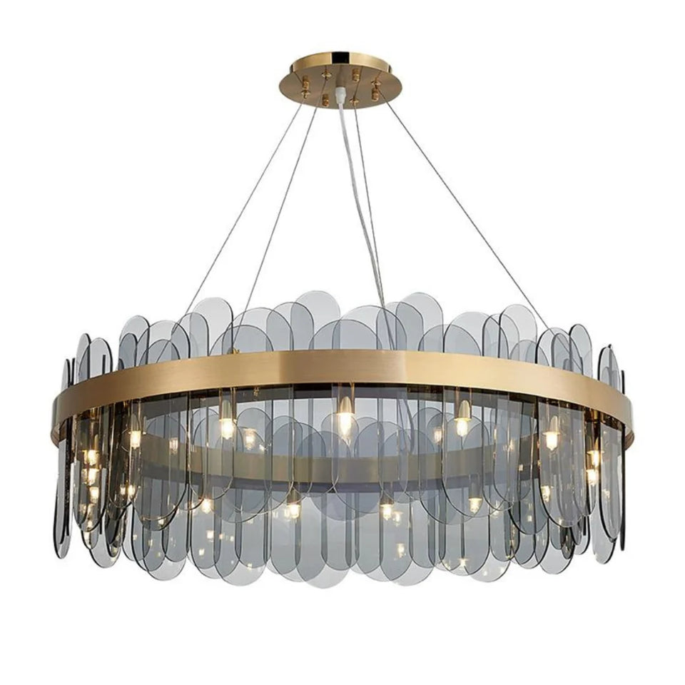 Preben Postmodern Glass Chandelier