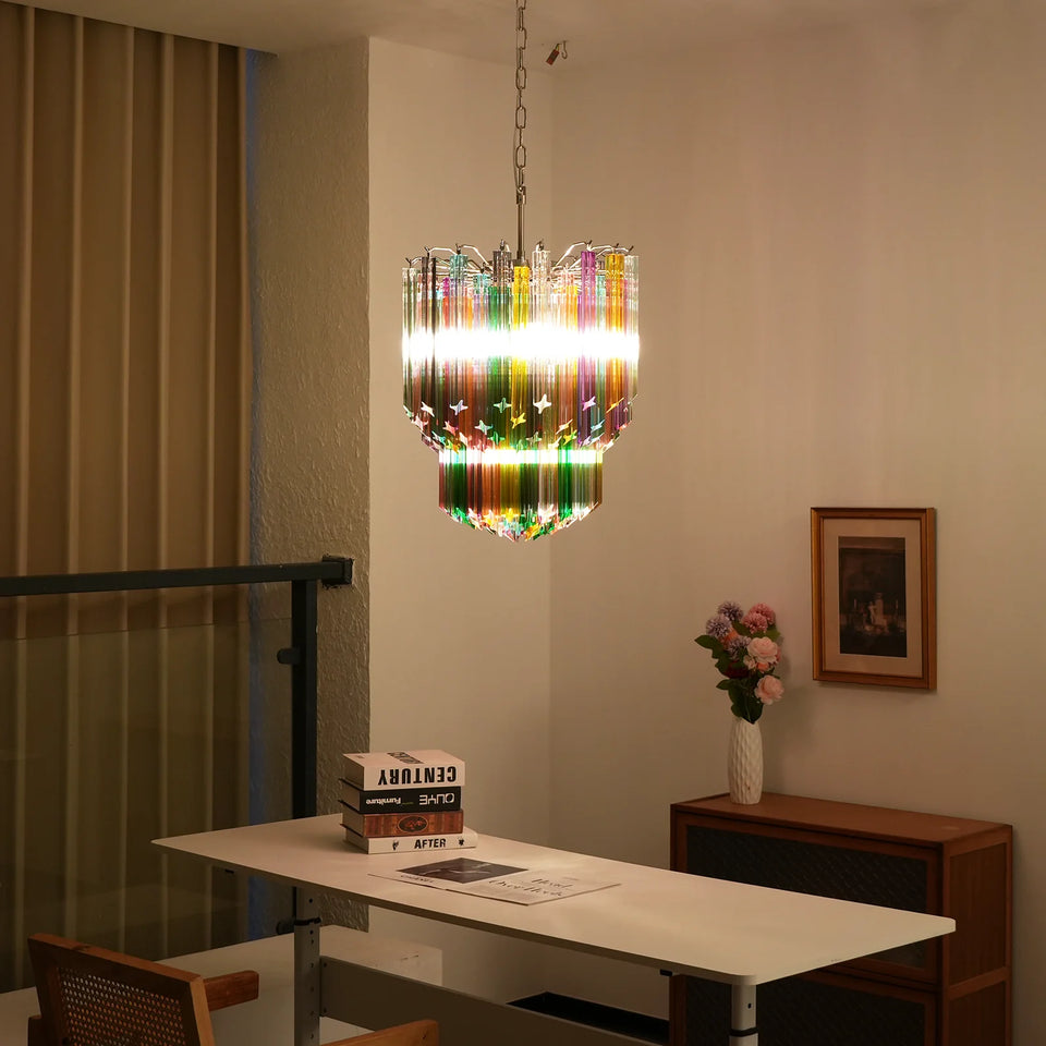 Calliope Multicolour Cut Glass Chandelier