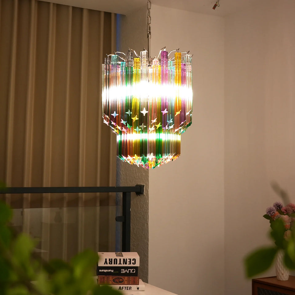 Calliope Multicolour Cut Glass Chandelier