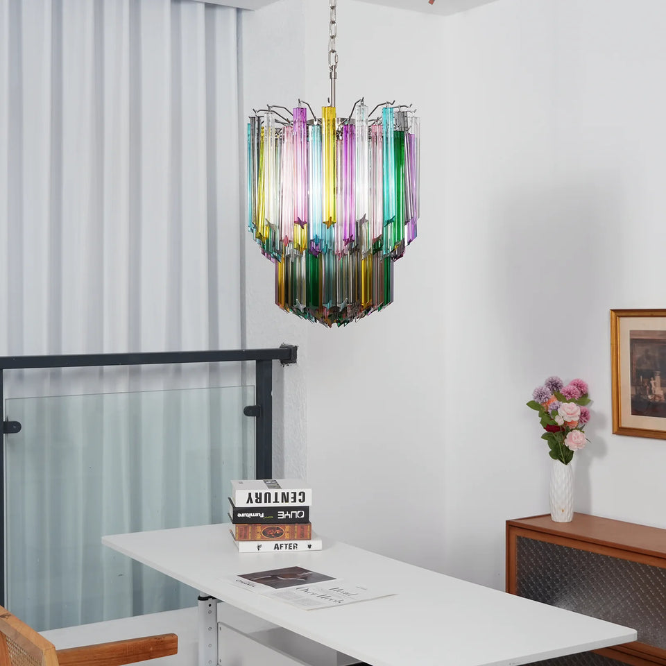 Calliope Multicolour Cut Glass Chandelier