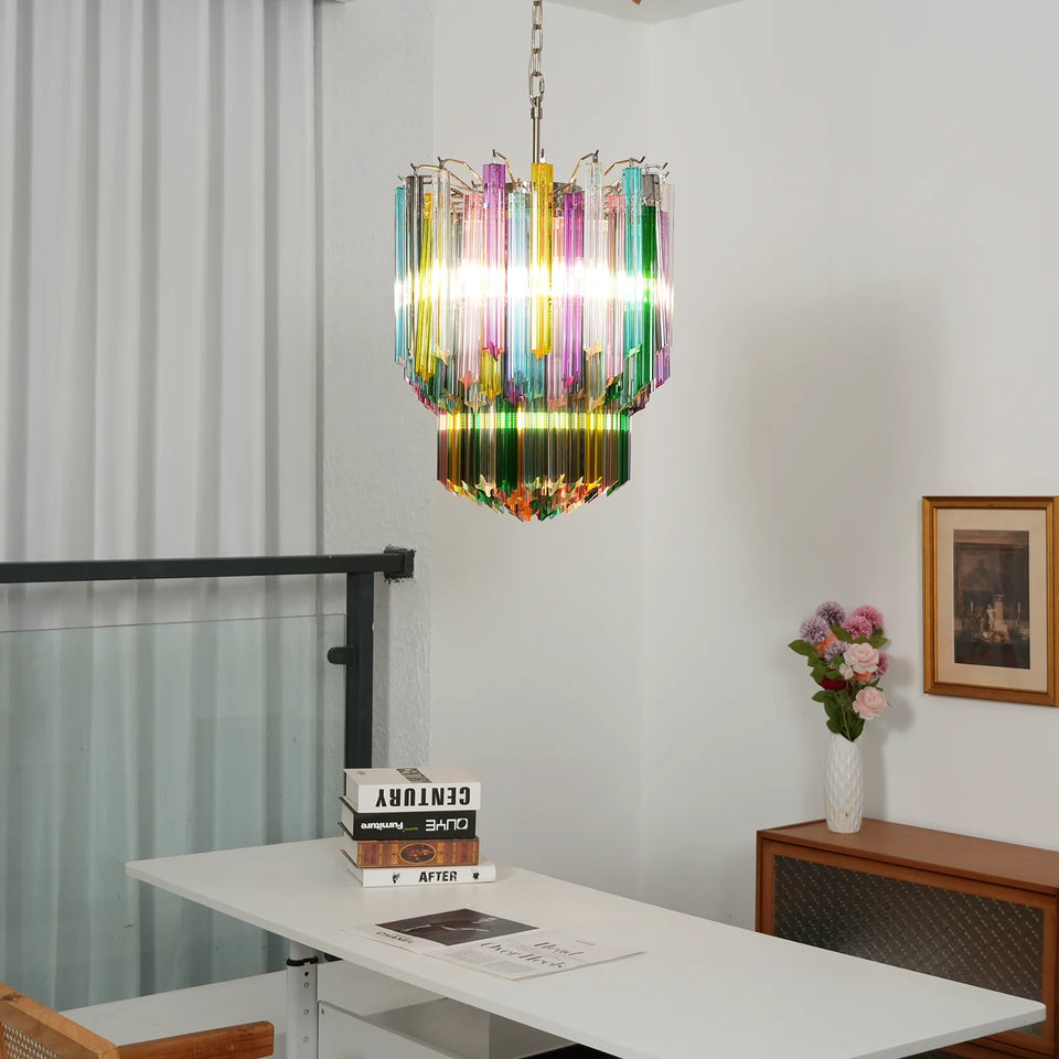 Calliope Multicolour Cut Glass Chandelier