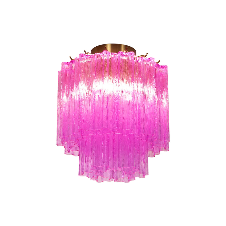 Purple Glass Tubes Murano Ceiling Lamp