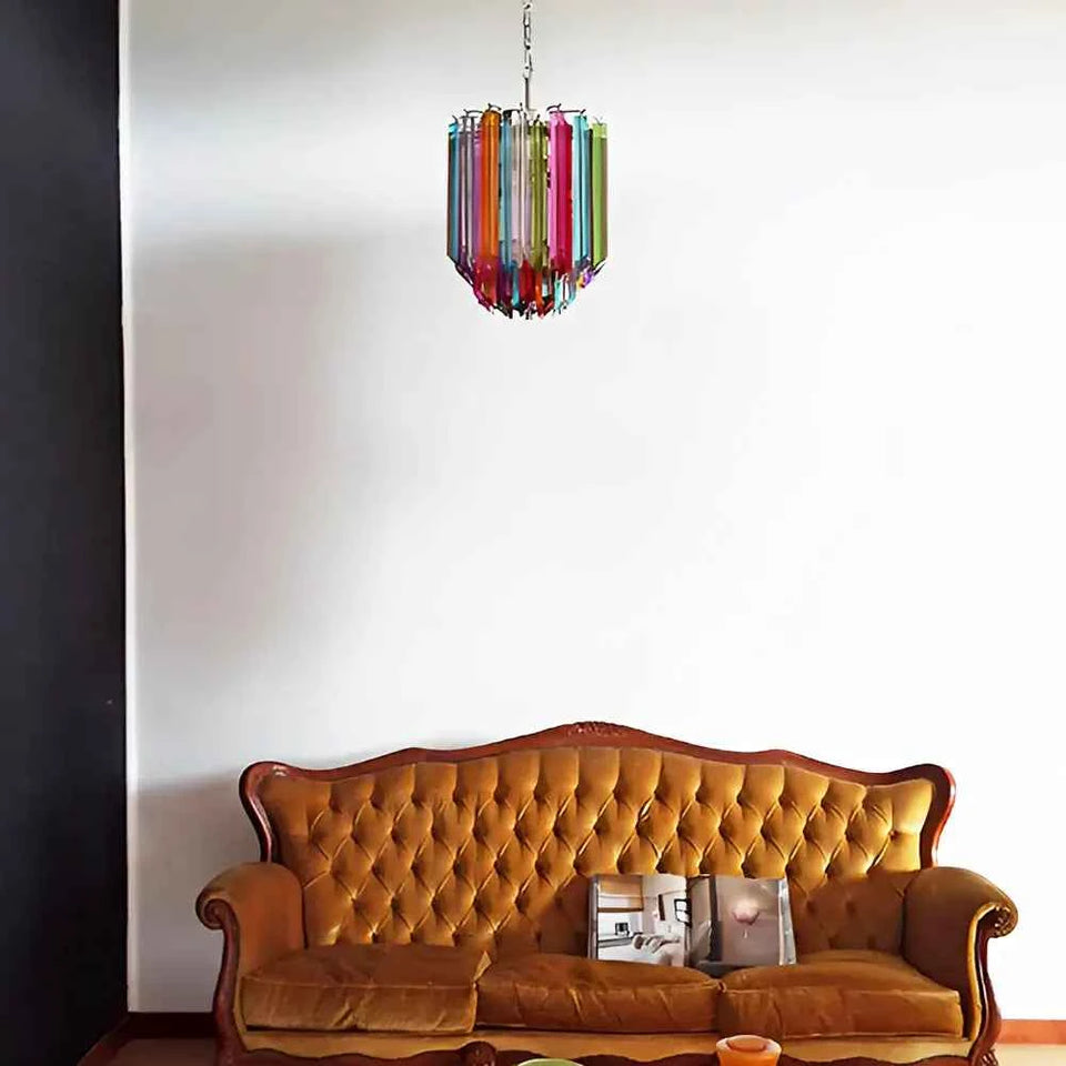 Quadriedri Murano Prisms Multicolored Chandelier