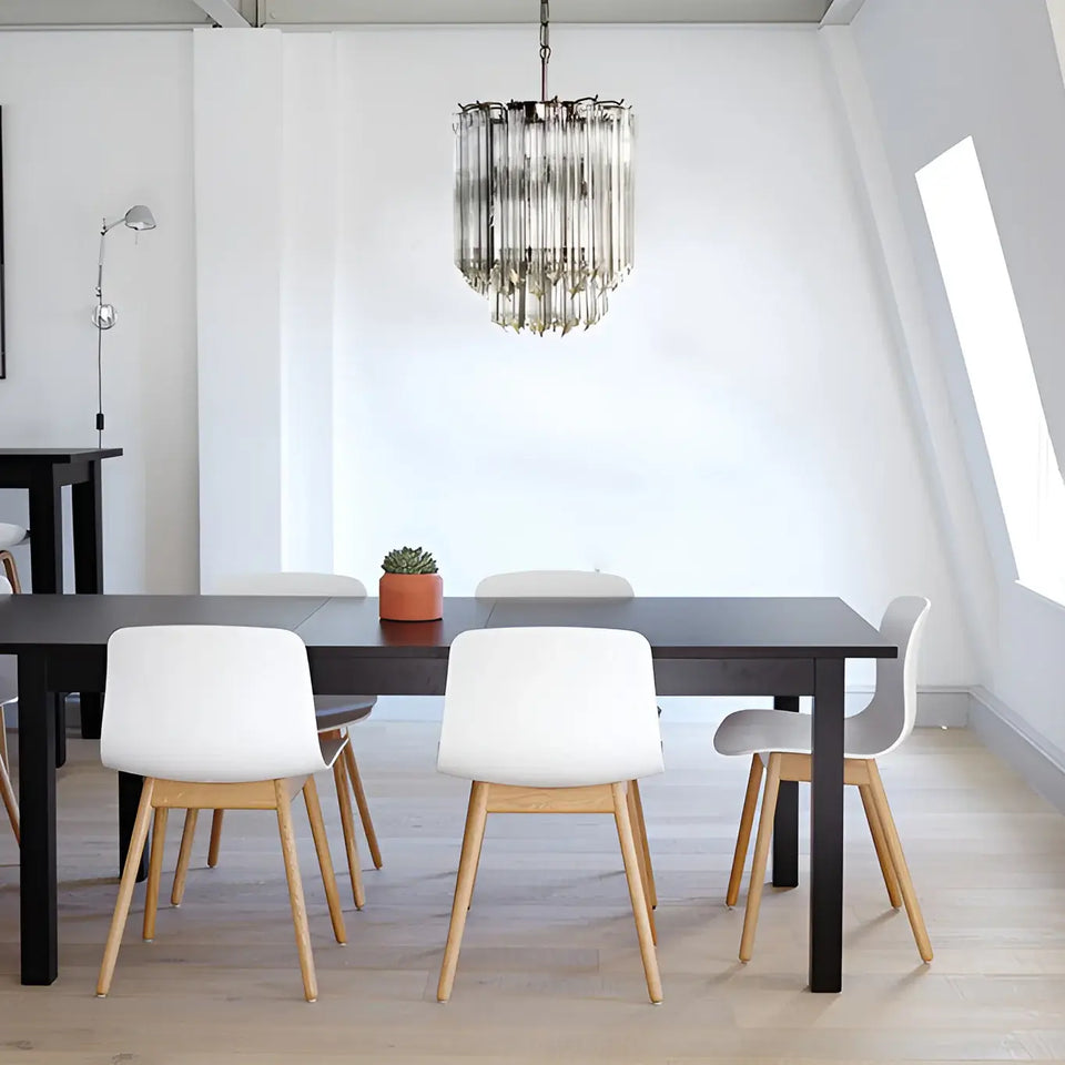 Quadriedri Murano Prisms Transparant Chandelier