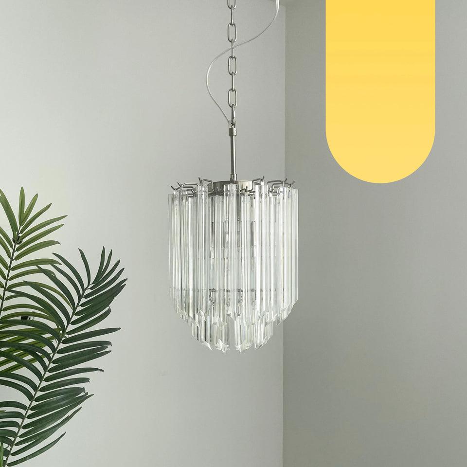 Quadriedri Murano Prisms Transparant Chandelier