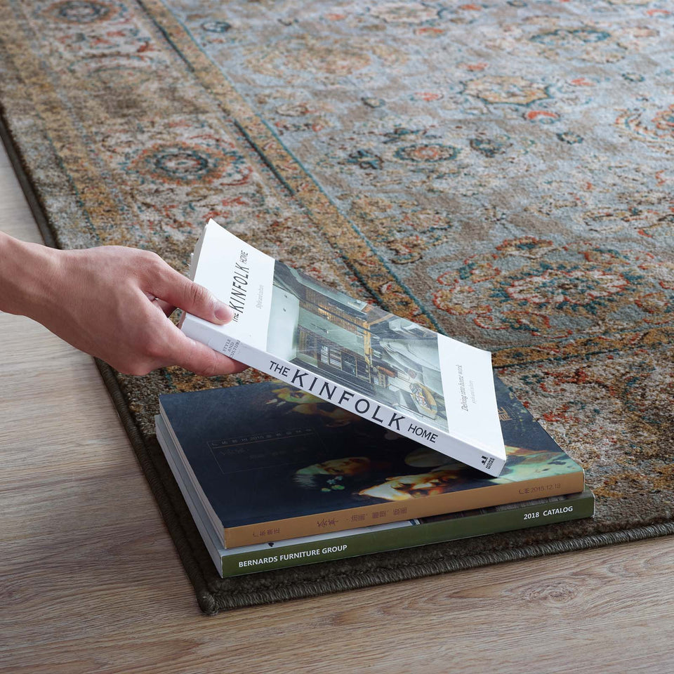 Hisa Distressed Vintage Floral Lattice Area Rug by Modway